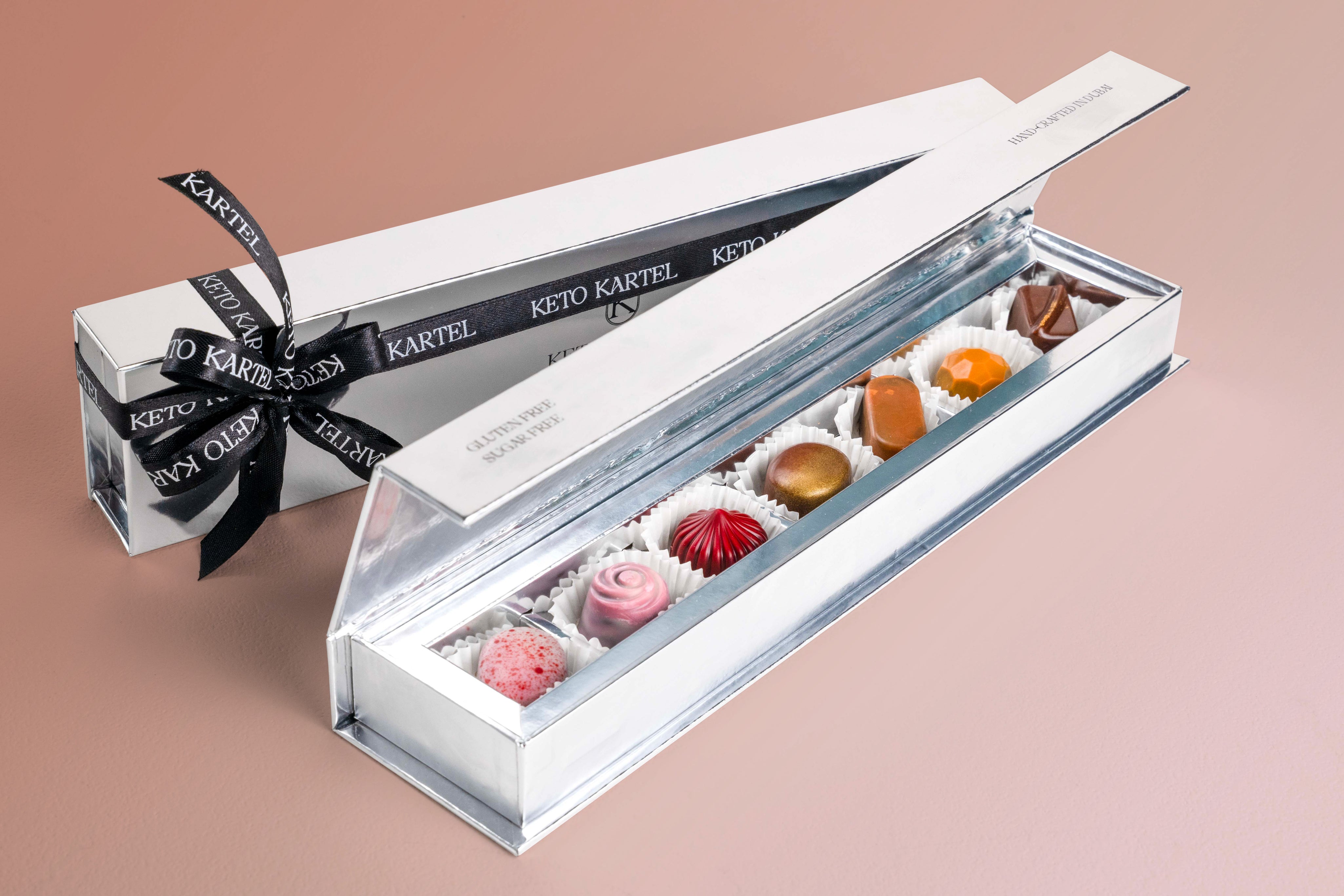 Silver Box with 7 Chocolates