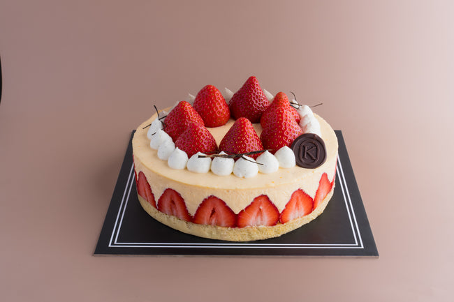 Strawberry Fraisier whole cake or tart