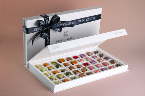 Custom 45 Chocolates White Box — actual box